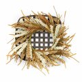 Deluxdesigns DS 20 in. Foam & Willow Square Wreath & Wicker Wall Decor Cream DE2140039